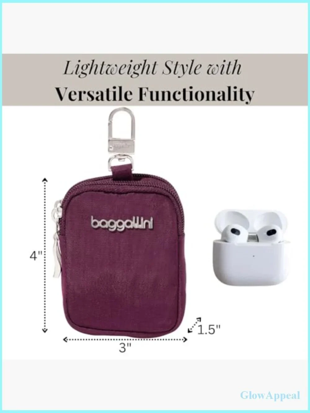RFID-Blocking Mini Pouch with Clip-On Design - Featherlight & Compact